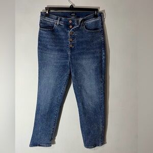 Express Legging mom Jean Size 14R Womens Wash Blue (super high rise)